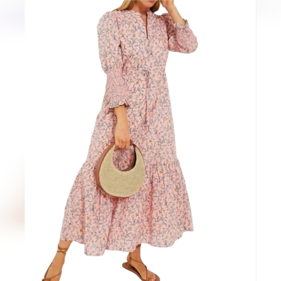 Tuckernuck Hyacinth House Light Pink Floral Lucille Maxi Dress Size Large NWOT - Picture 14 of 14